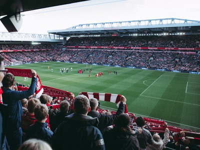 Football stadium and fans