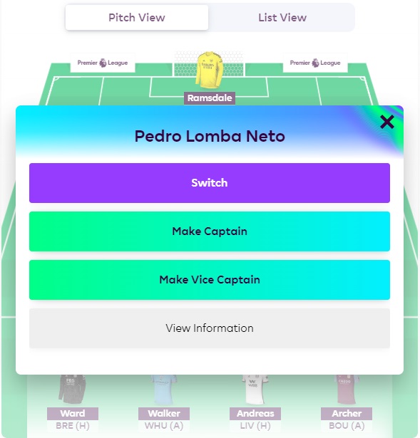 changing formation fpl step 2