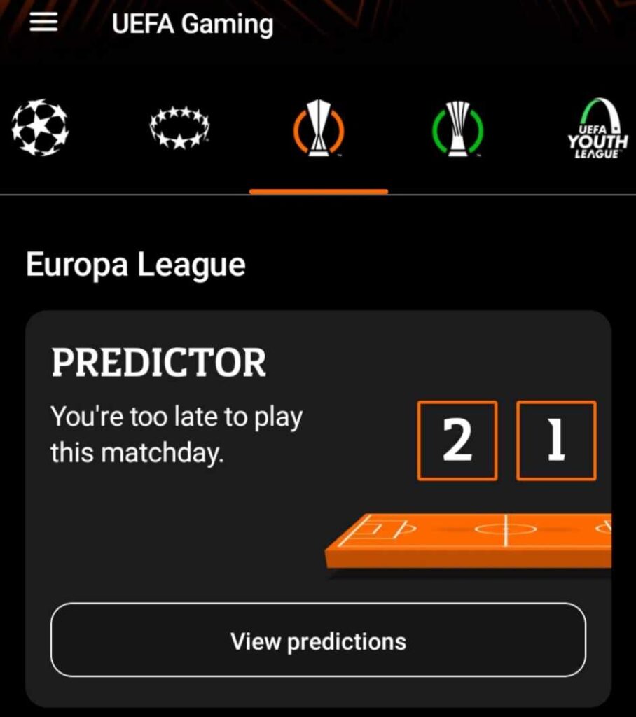 europa league predictor