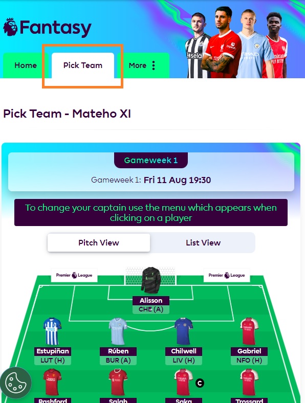 fpl pick team