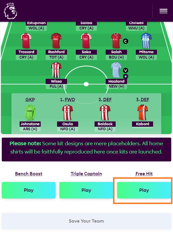 AI Picks #FPL Free Hit!