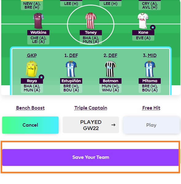 how to activate bench boost fpl step 3