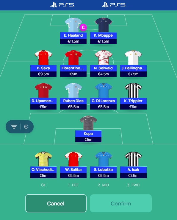 how to change formation ucl fantasy step 1