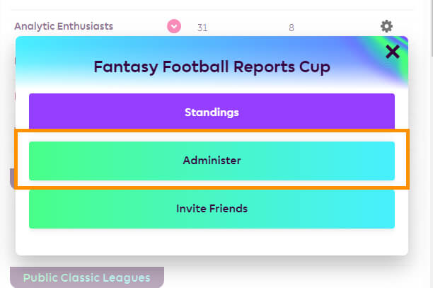 how to change fpl league name step 2