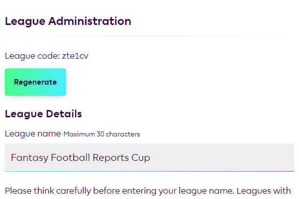 how to change fpl league name step 3