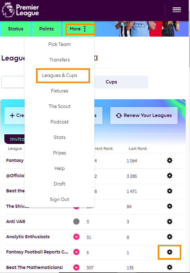 how to change fpl league name