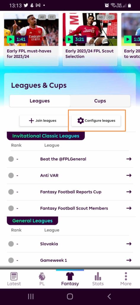 how to create league on fpl app