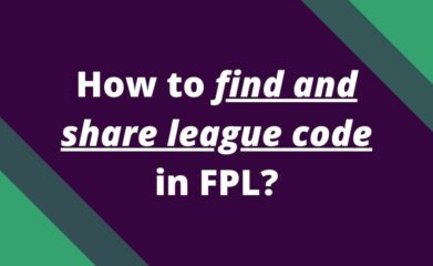 how to find share fpl league code