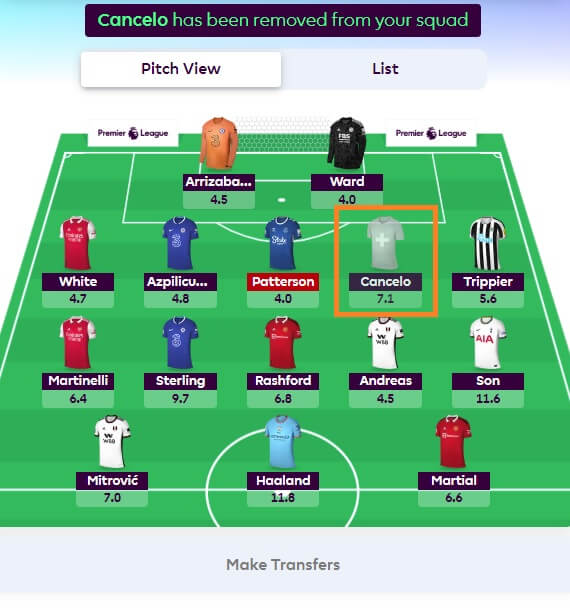 how to make transfers fpl step 3