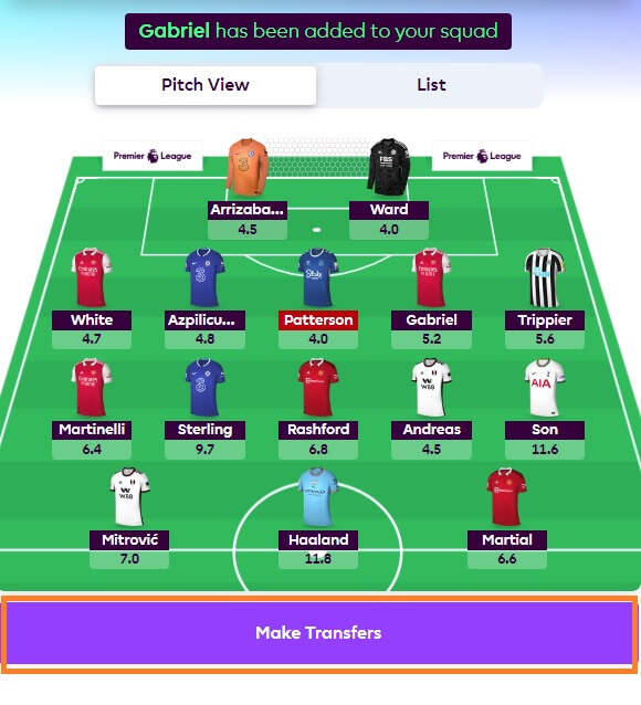 how to make transfers fpl step 6