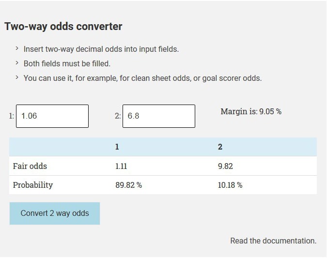 Step 2 of converting odds to probablity