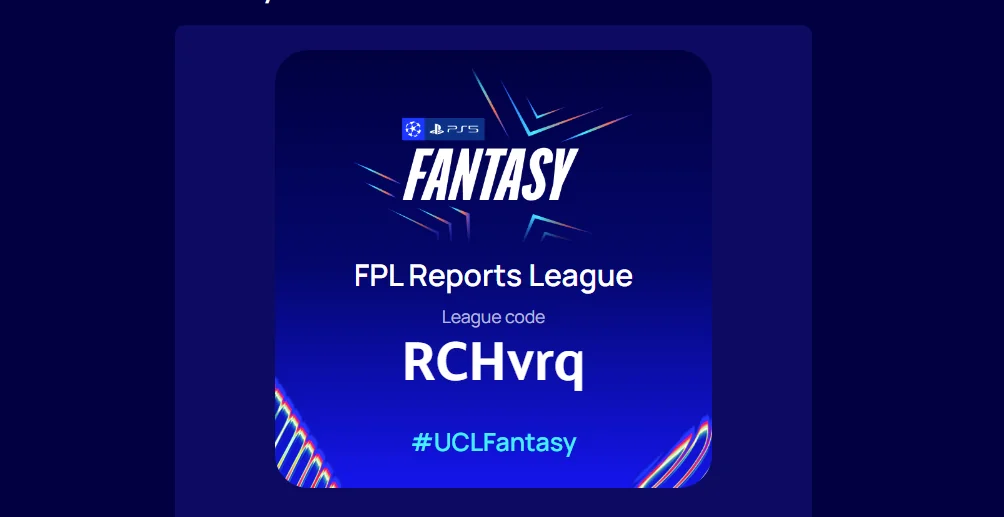 ucl fantasy league code ucl fantasy league code