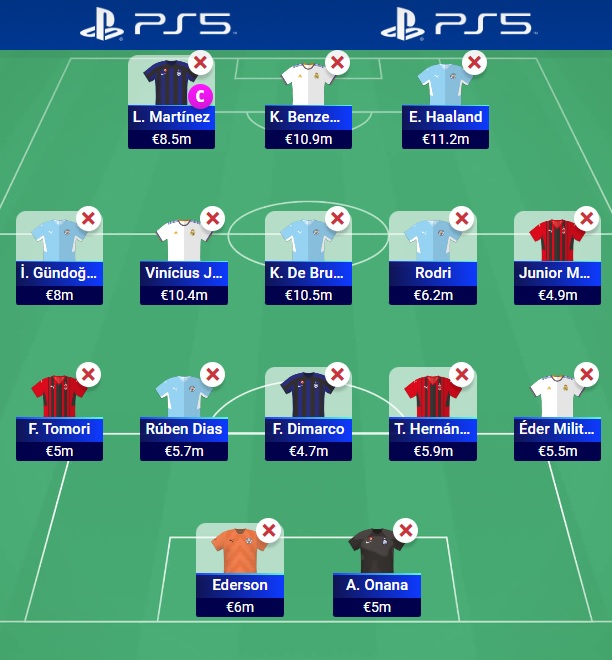 ucl fantasy matchday 12 team selection