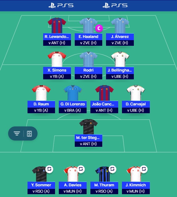 ucl fantasy md1 team second update
