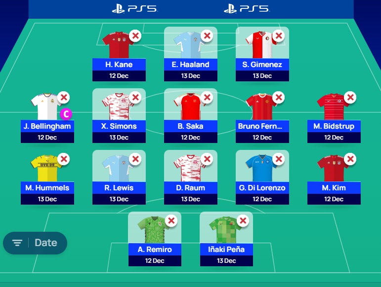 ucl fantasy md6 wildcard team first draft