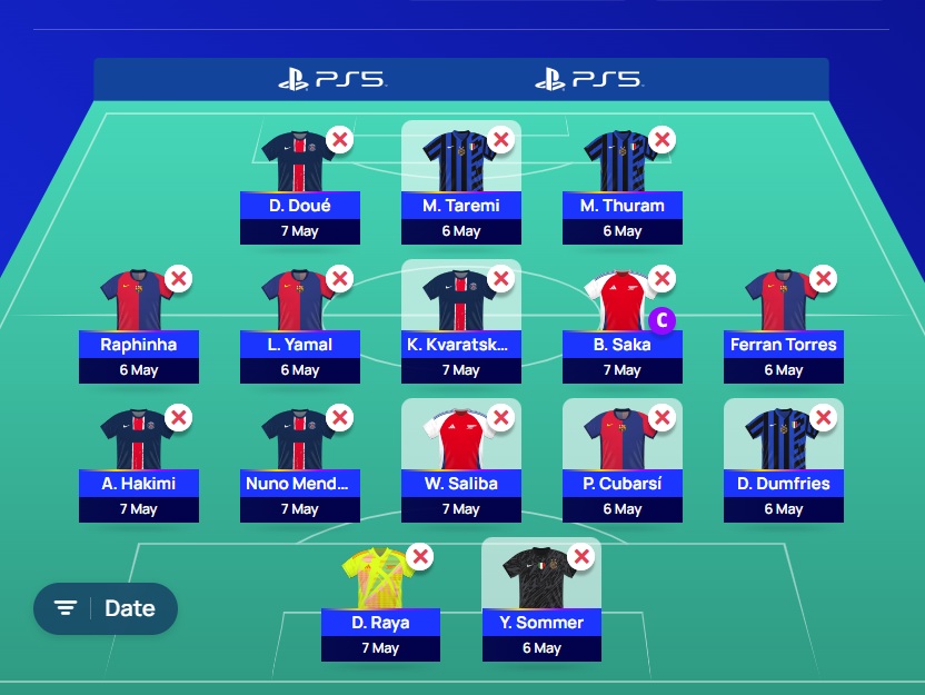 ucl fantasy semifinals team 2nd leg