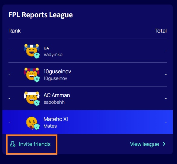 where to find league code ucl fantasy